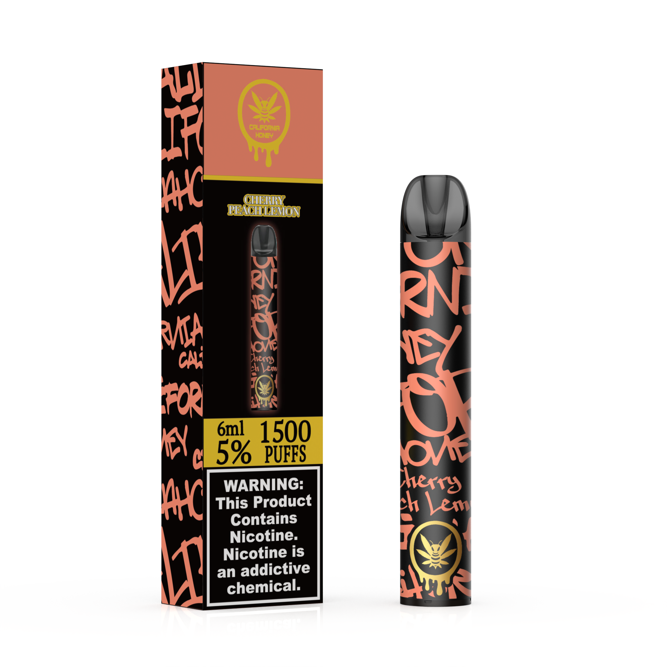 Cherry Peach Lemon 1500 Puffs