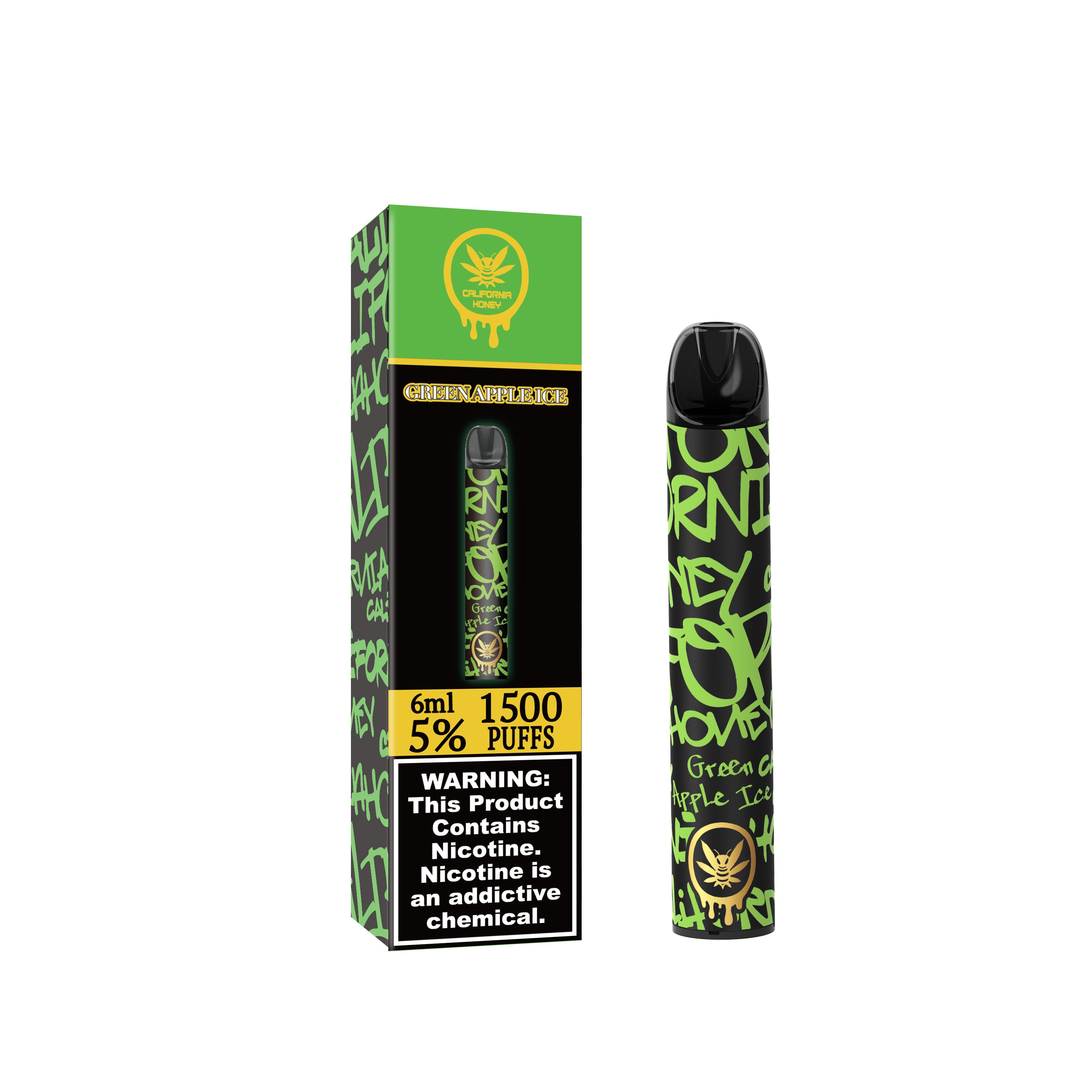 Green Apple Ice 1500 Puffs